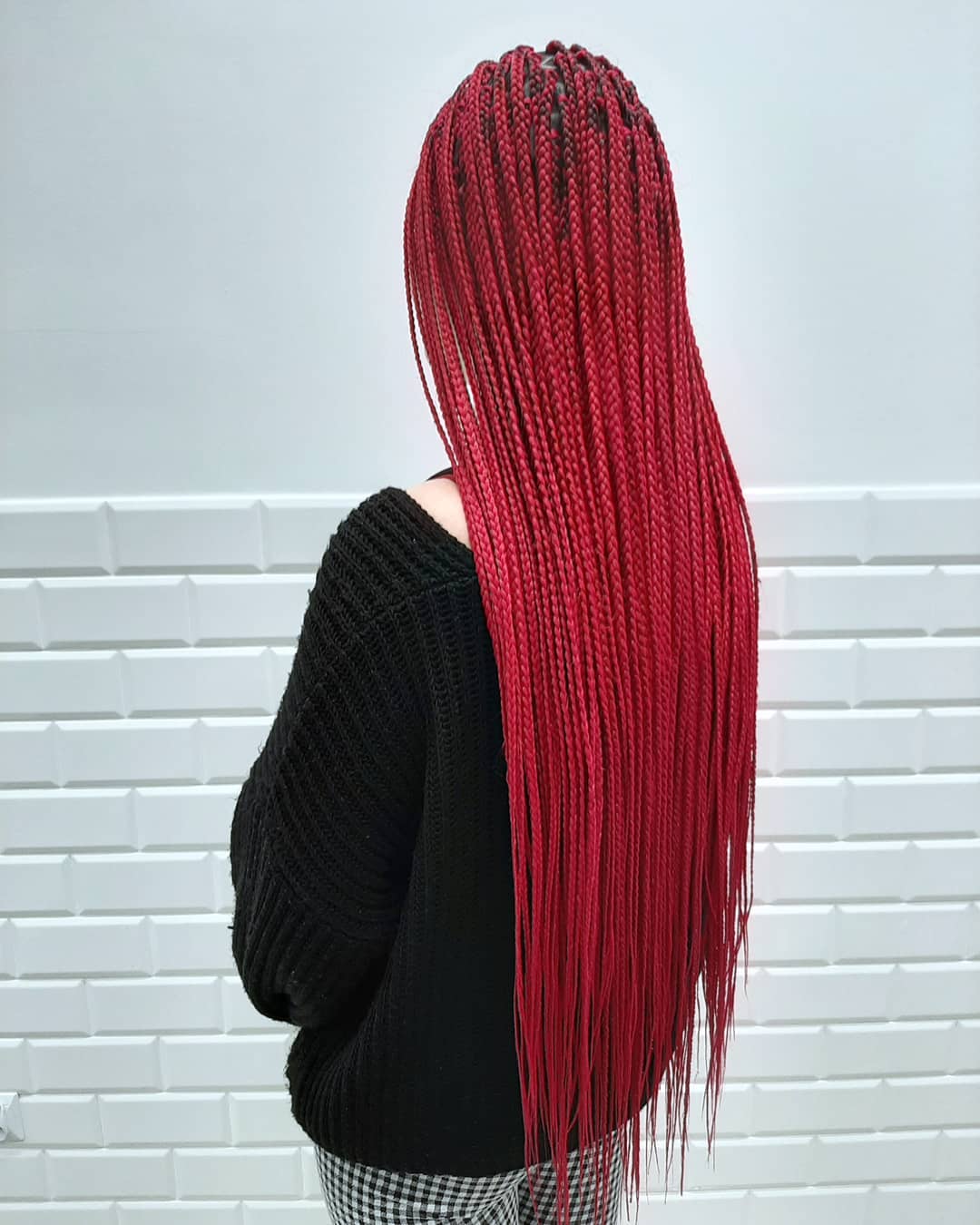 Featured image of post Long Red Knotless Box Braids